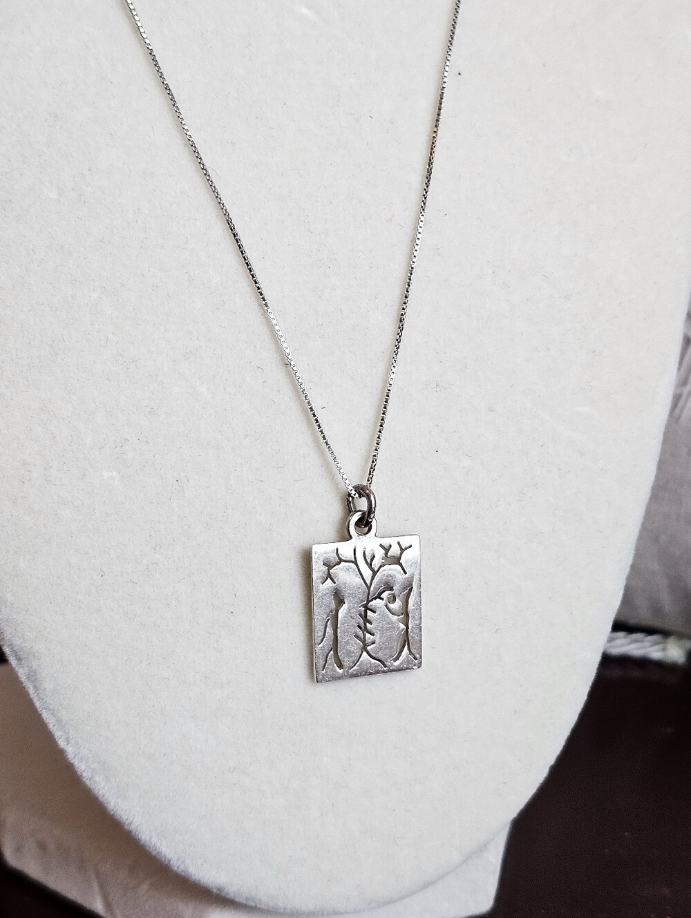 Vintage Mexico 925 Silver Cutout 18” 925 ITALY Necklace - Picture 6 of 12